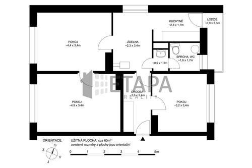 Prodaný byt 3+1 65 m²