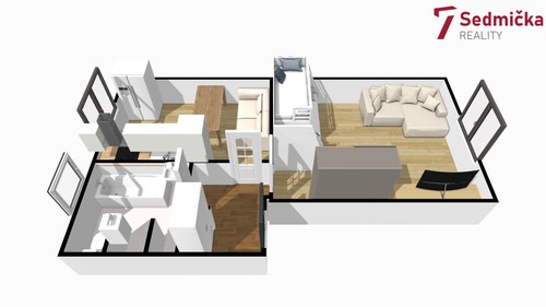 Prodaný byt 1+1 54 m²