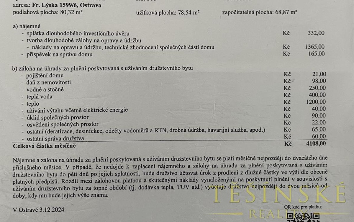 Prodej bytu 3+1 80 m²