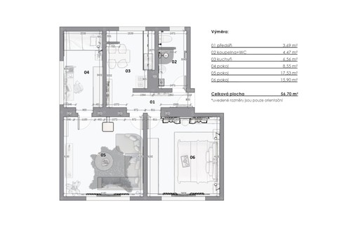 Prodaný byt 3+1 57 m²