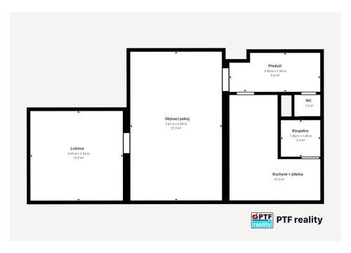 Prodaný byt 2+1 54 m²