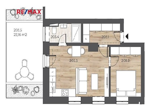 Prodaný byt 2+kk 43 m²