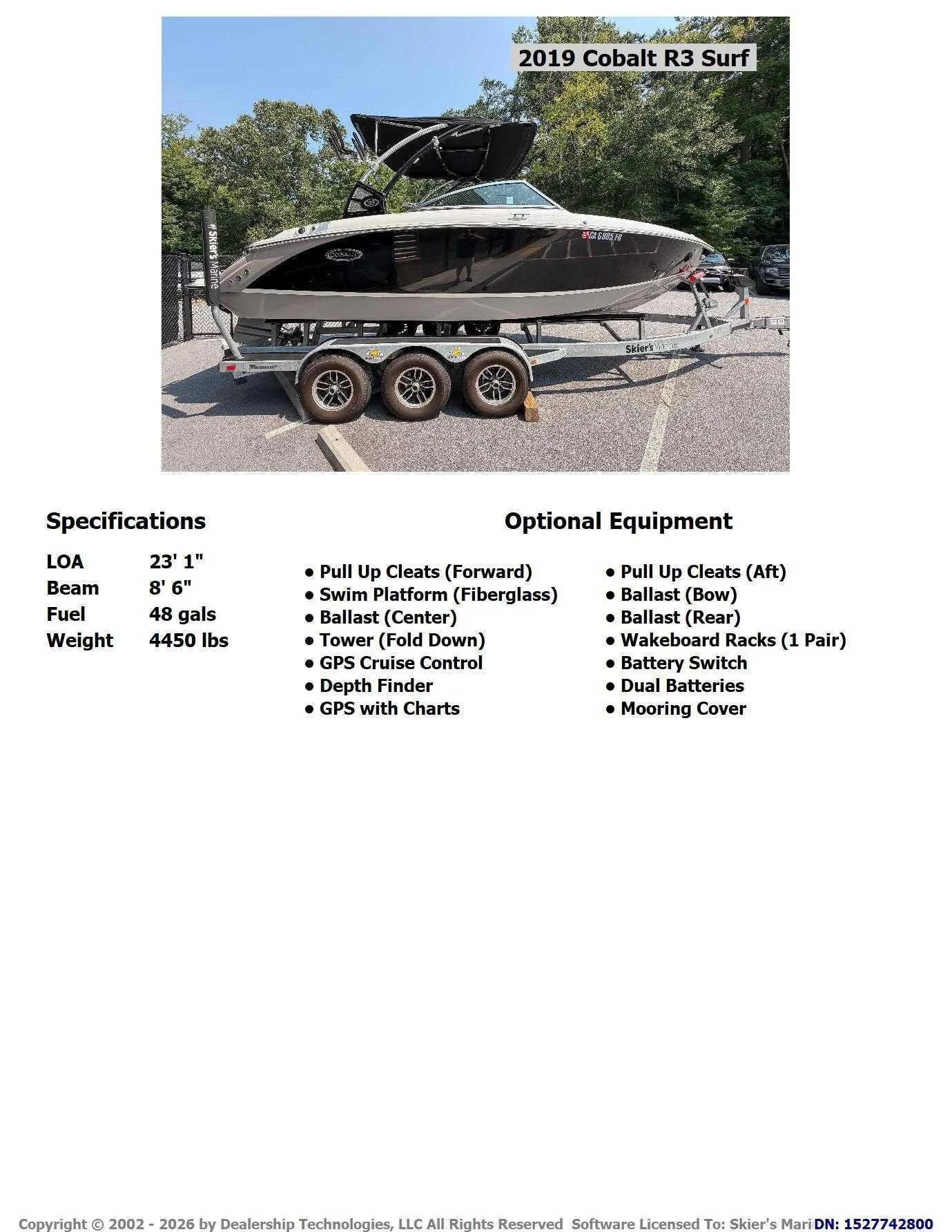 2019 Cobalt R3 Surf - 2