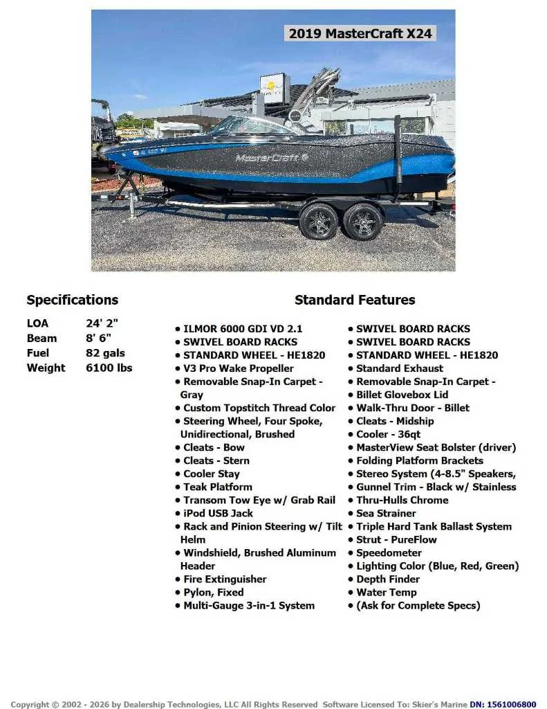 2019 MasterCraft X24 - 2