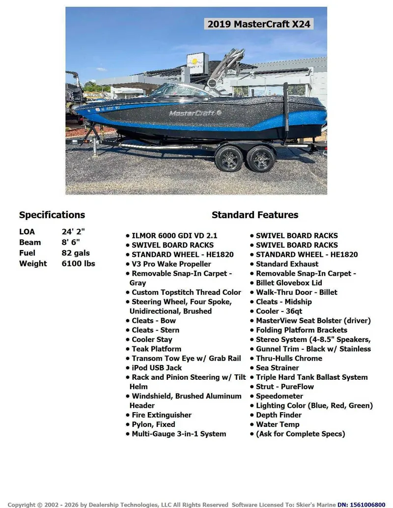 2019 MasterCraft X24, photo 2 of 20