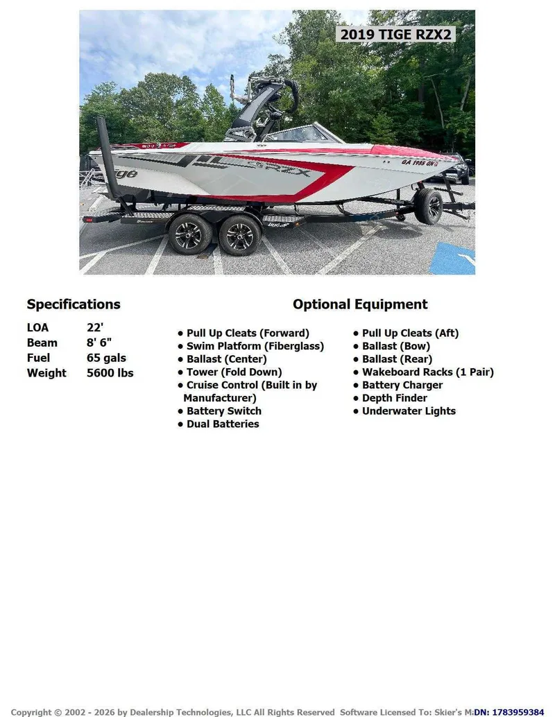 2019 Tige RZX2, photo 2 of 20