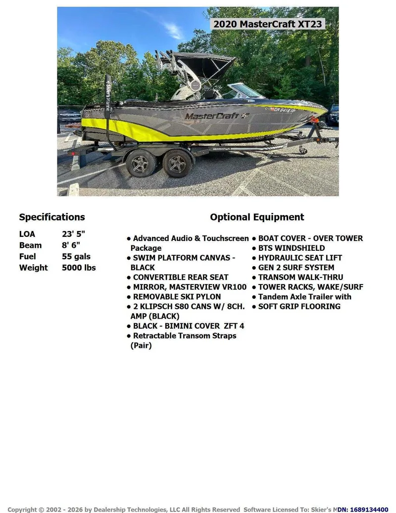 2020 MasterCraft XT23, photo 2 of 22