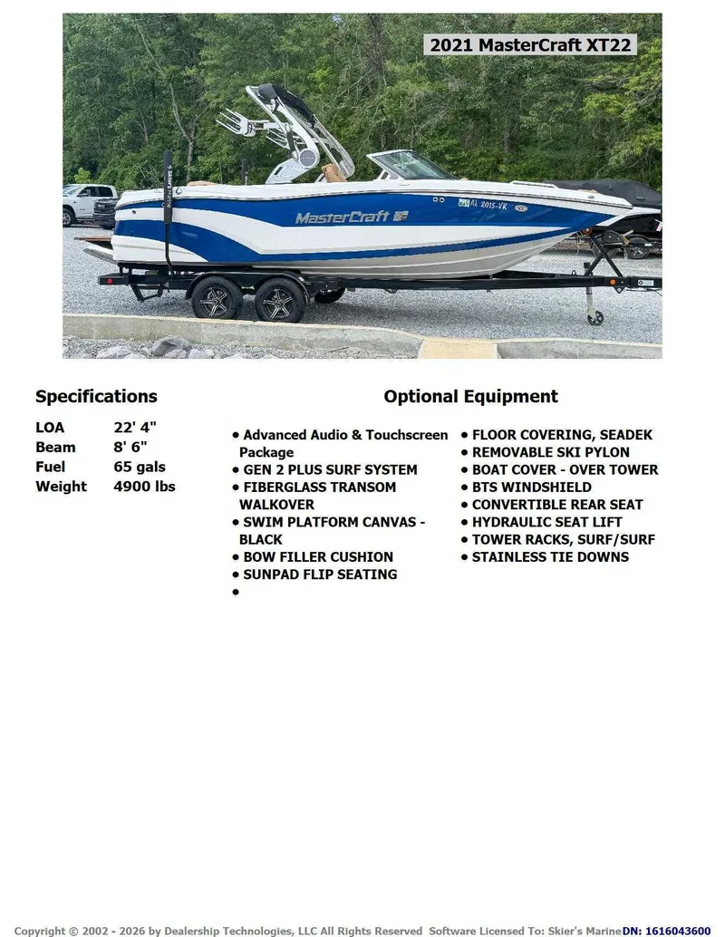 2021 MasterCraft XT22, photo 2 of 25