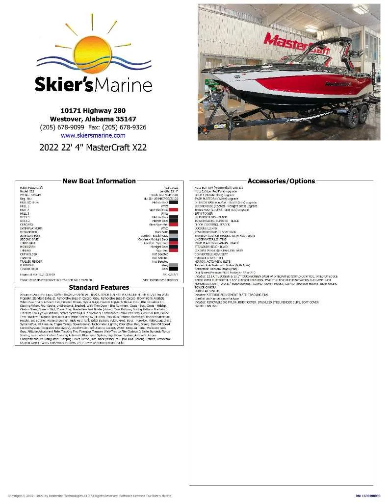 2022 MasterCraft X22 - 2