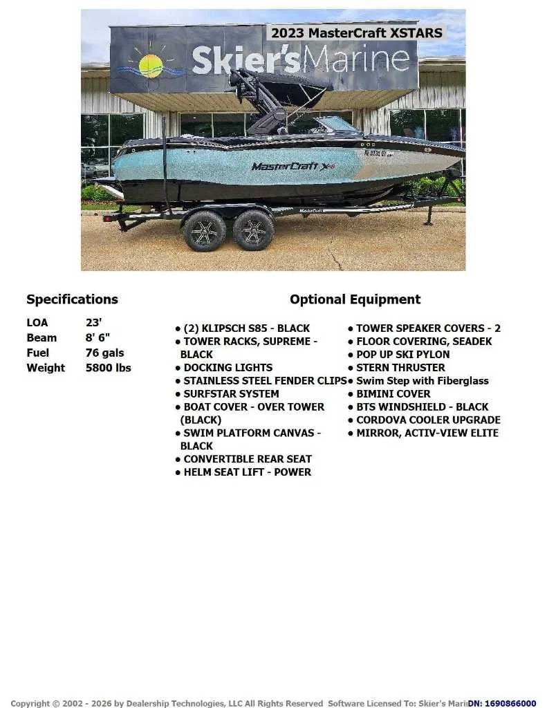 2023 MasterCraft XSTARS - 2