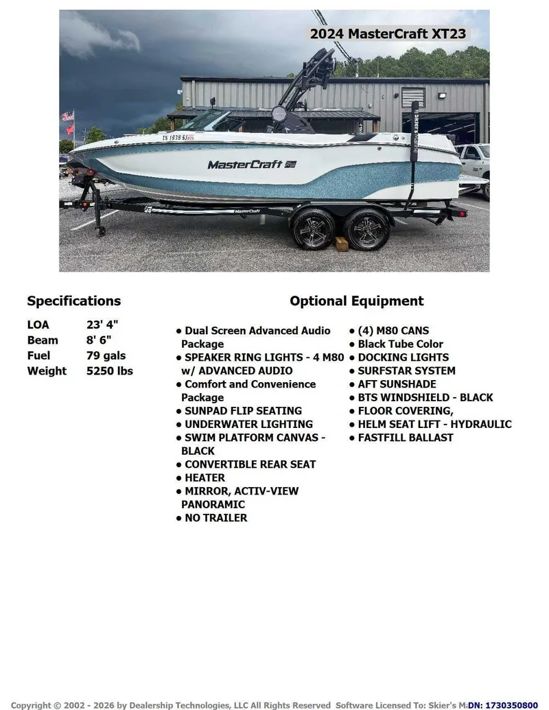 2024 MasterCraft XT23, photo 2 of 25