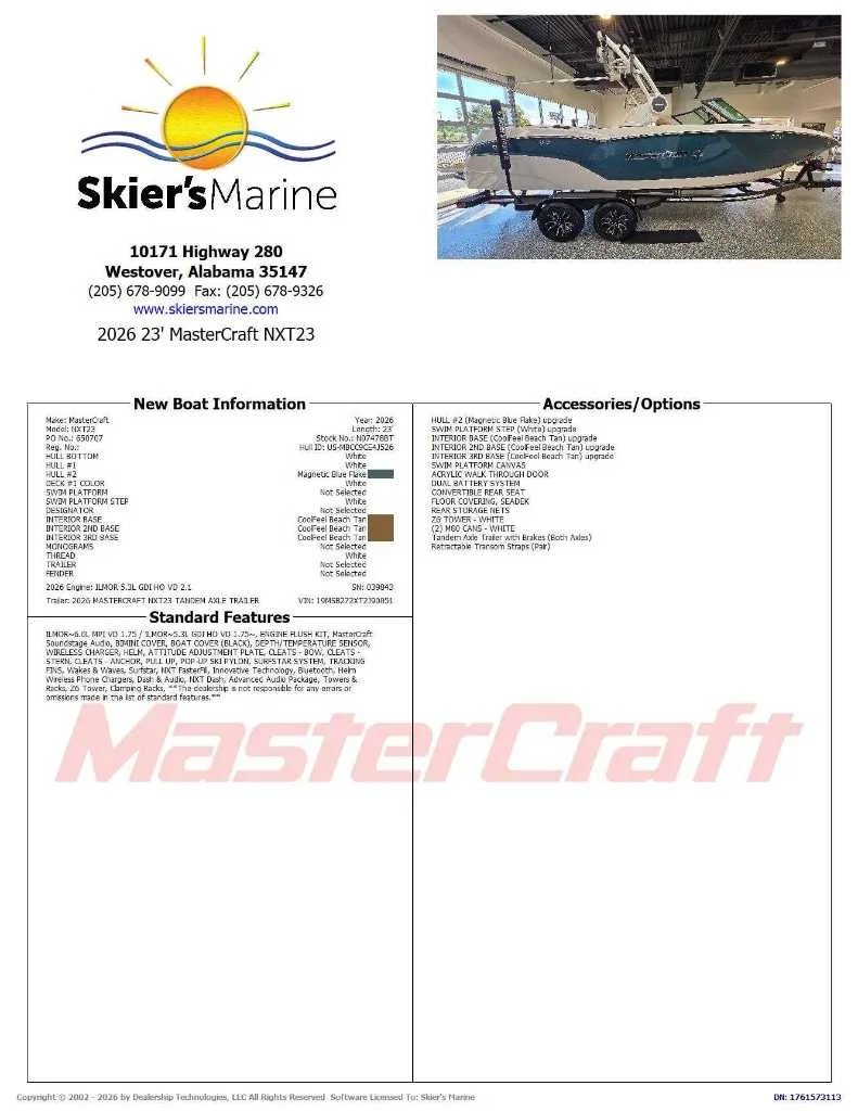 2026 MasterCraft NXT23 - 2