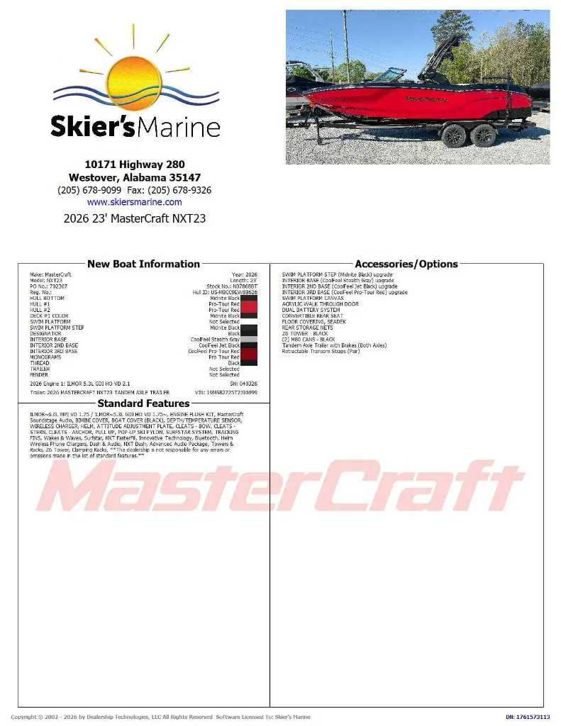 2026 MasterCraft NXT23 - 2