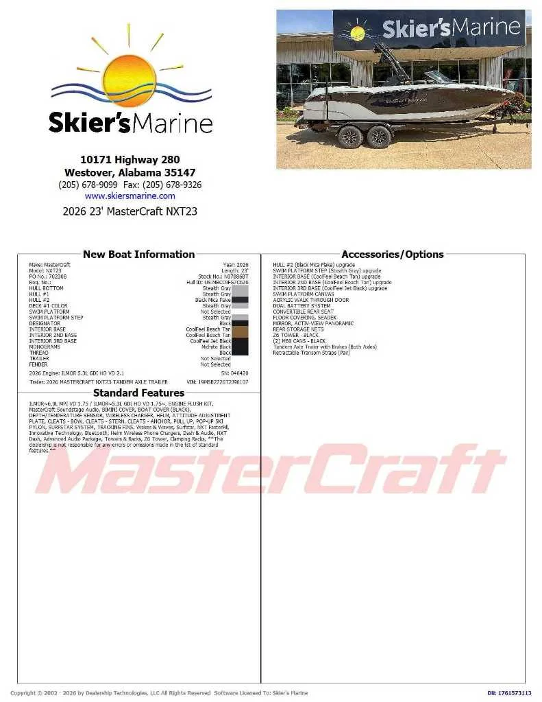 2026 MasterCraft NXT23 - 2