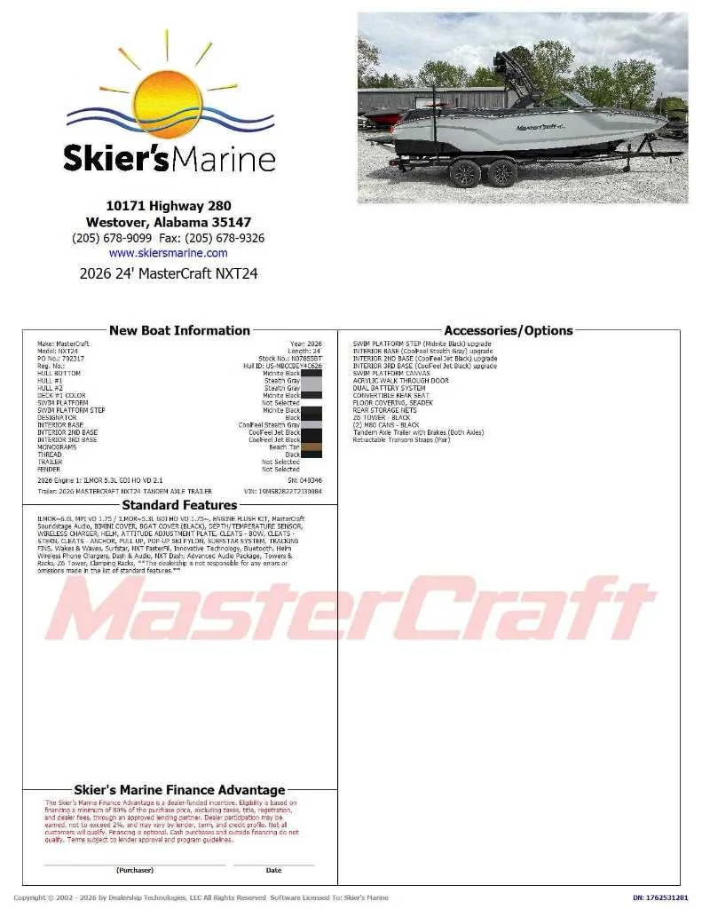 2026 MasterCraft NXT24 - 2