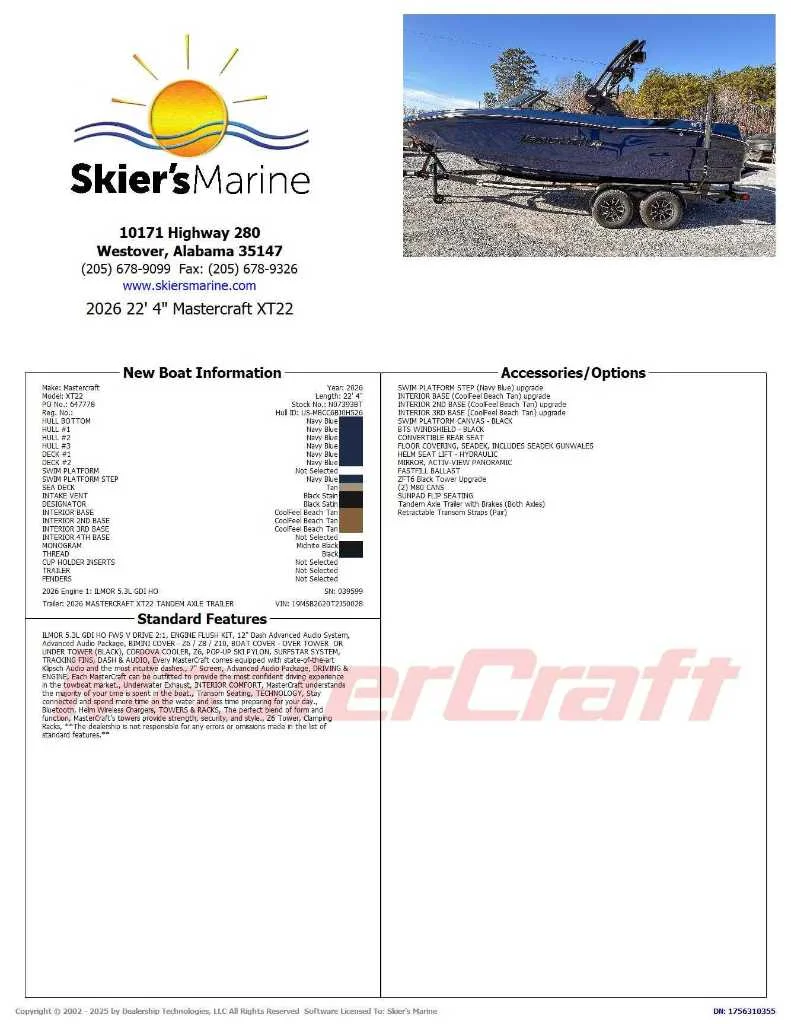 2026 MasterCraft XT22 - 2