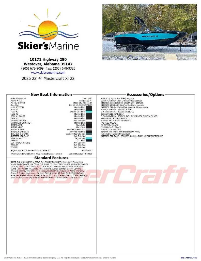2026 MasterCraft XT22 - 2