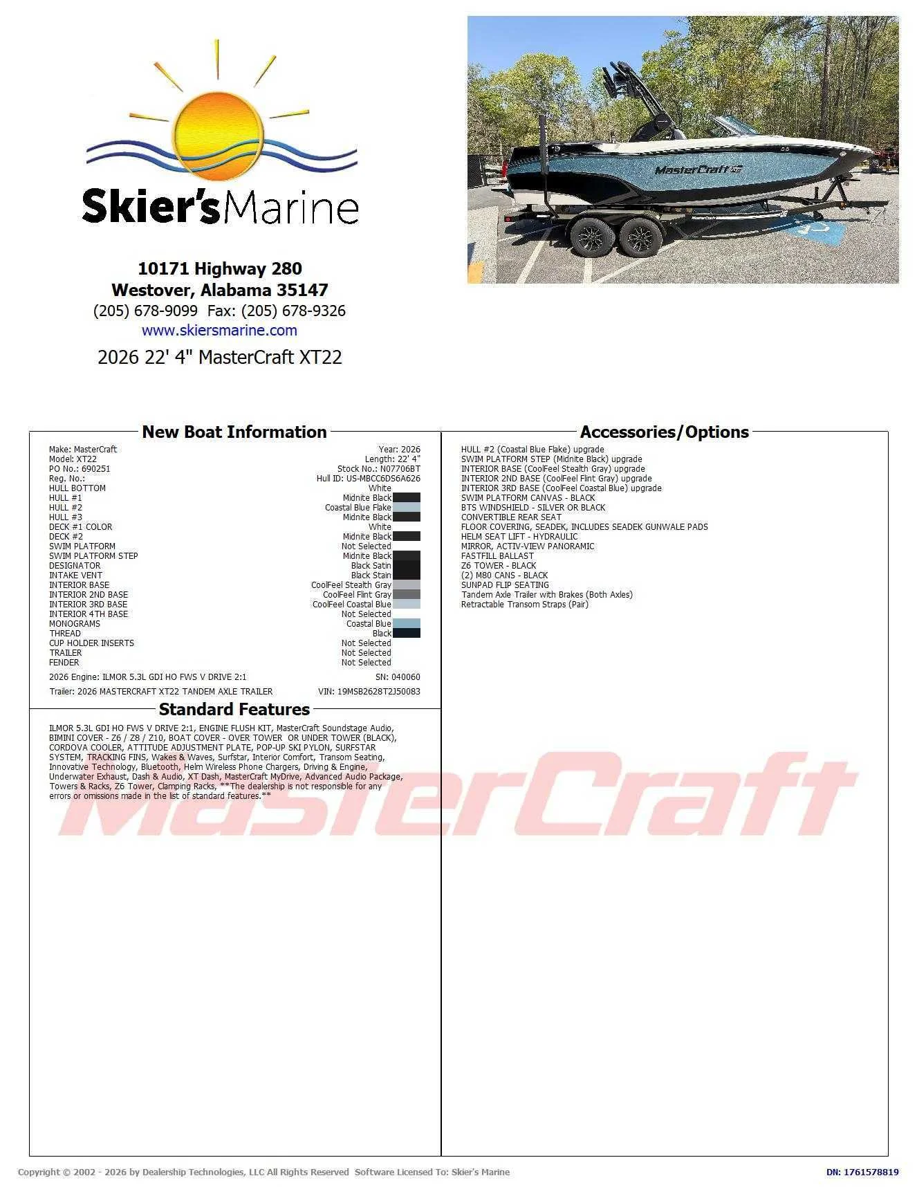 2026 MasterCraft XT22 - 2