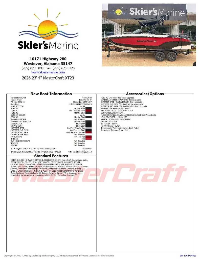 2026 MasterCraft XT23 - 2