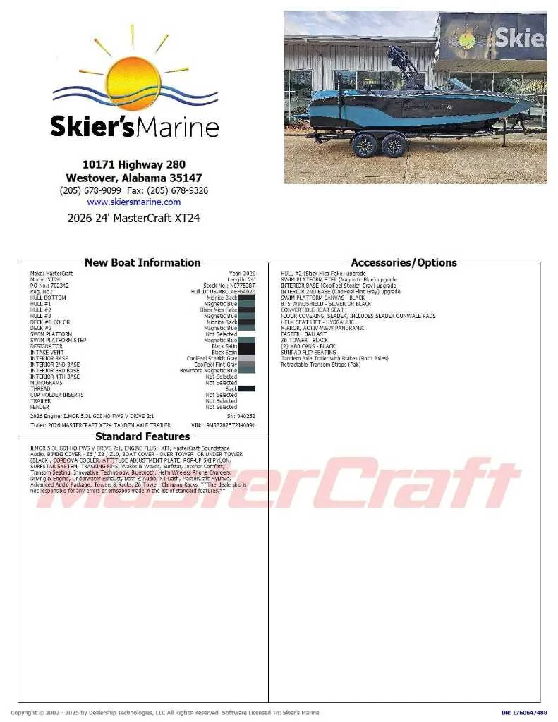 2026 MasterCraft XT24 - 2