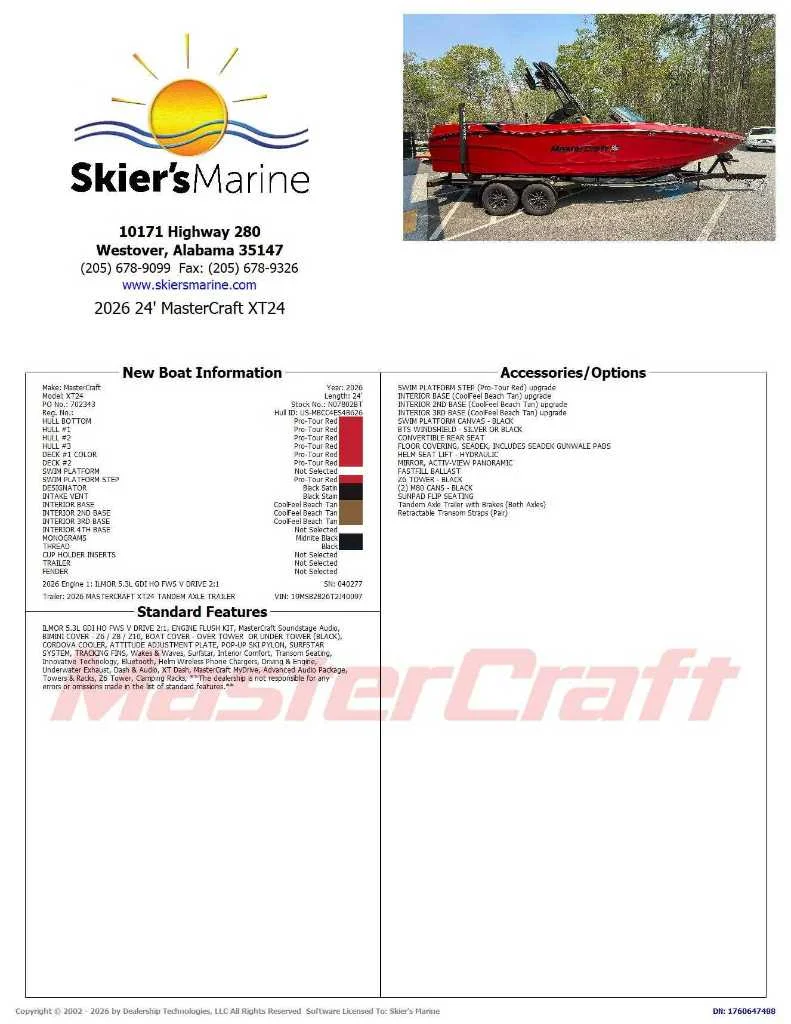 2026 MasterCraft XT24 - 2