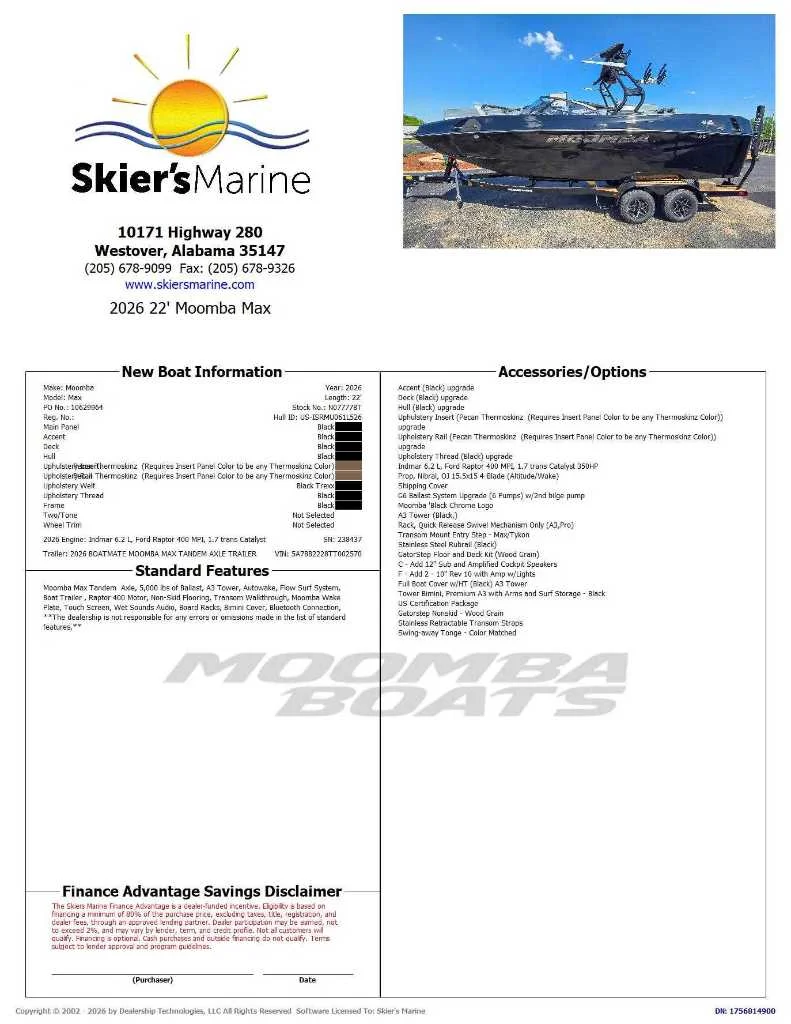2026 Moomba Max - 2