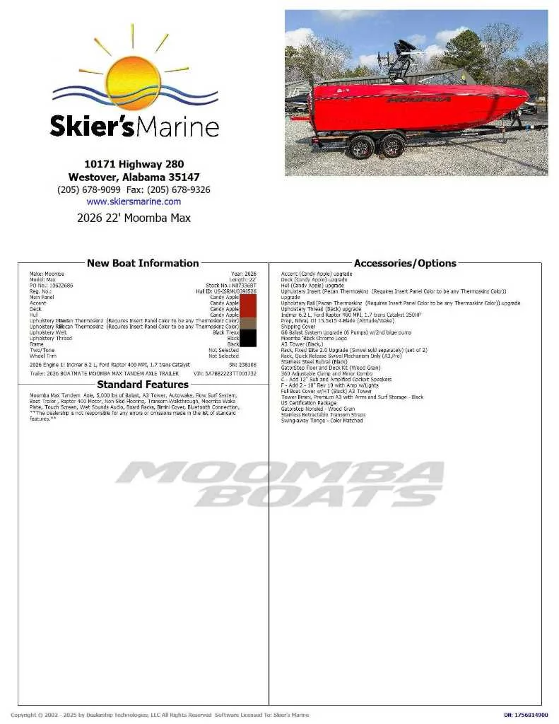 2026 Moomba Max - 2