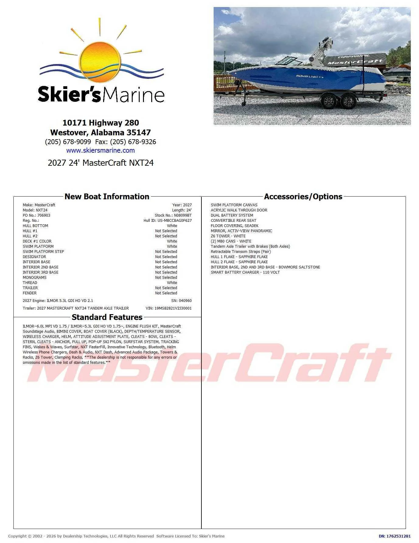 2027 MasterCraft NXT24 - 2