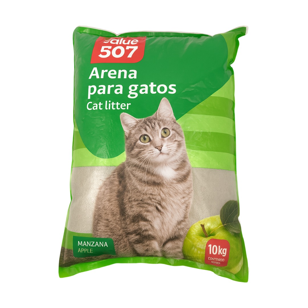 Arena para Gatos Value 507 Manzana Verde Und