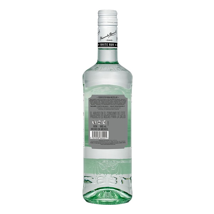 Ron Blanco Bacardí 980ml