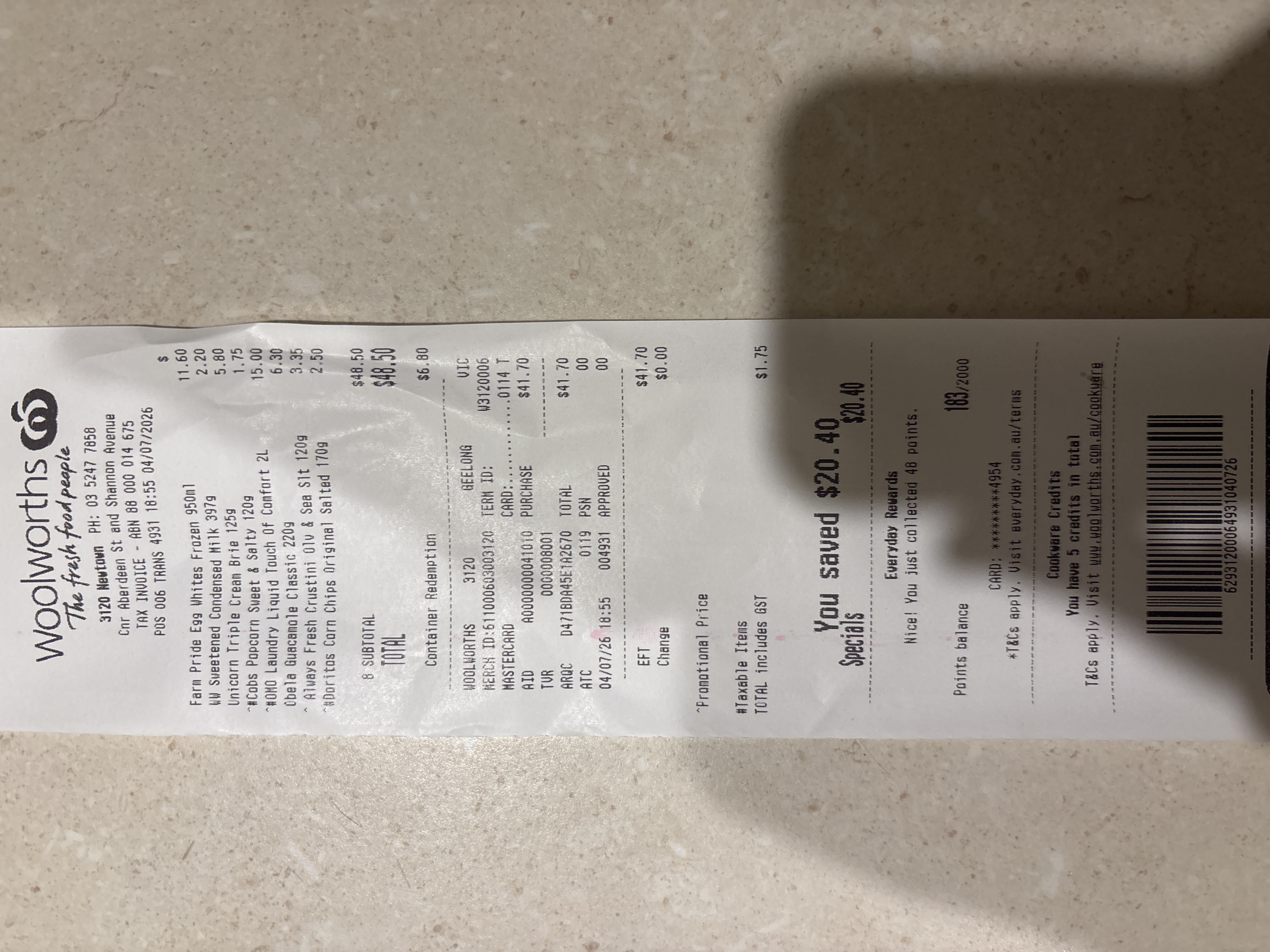 Receipt Image