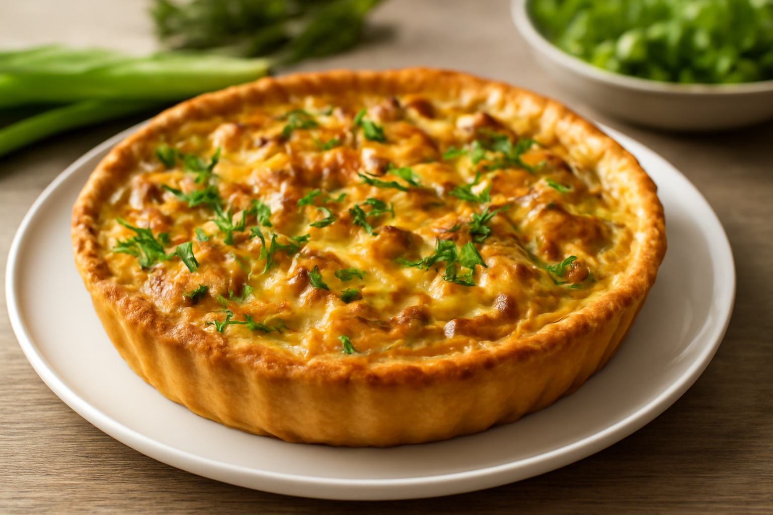 Tarte Salée aux Poireaux et Fromage Fumé