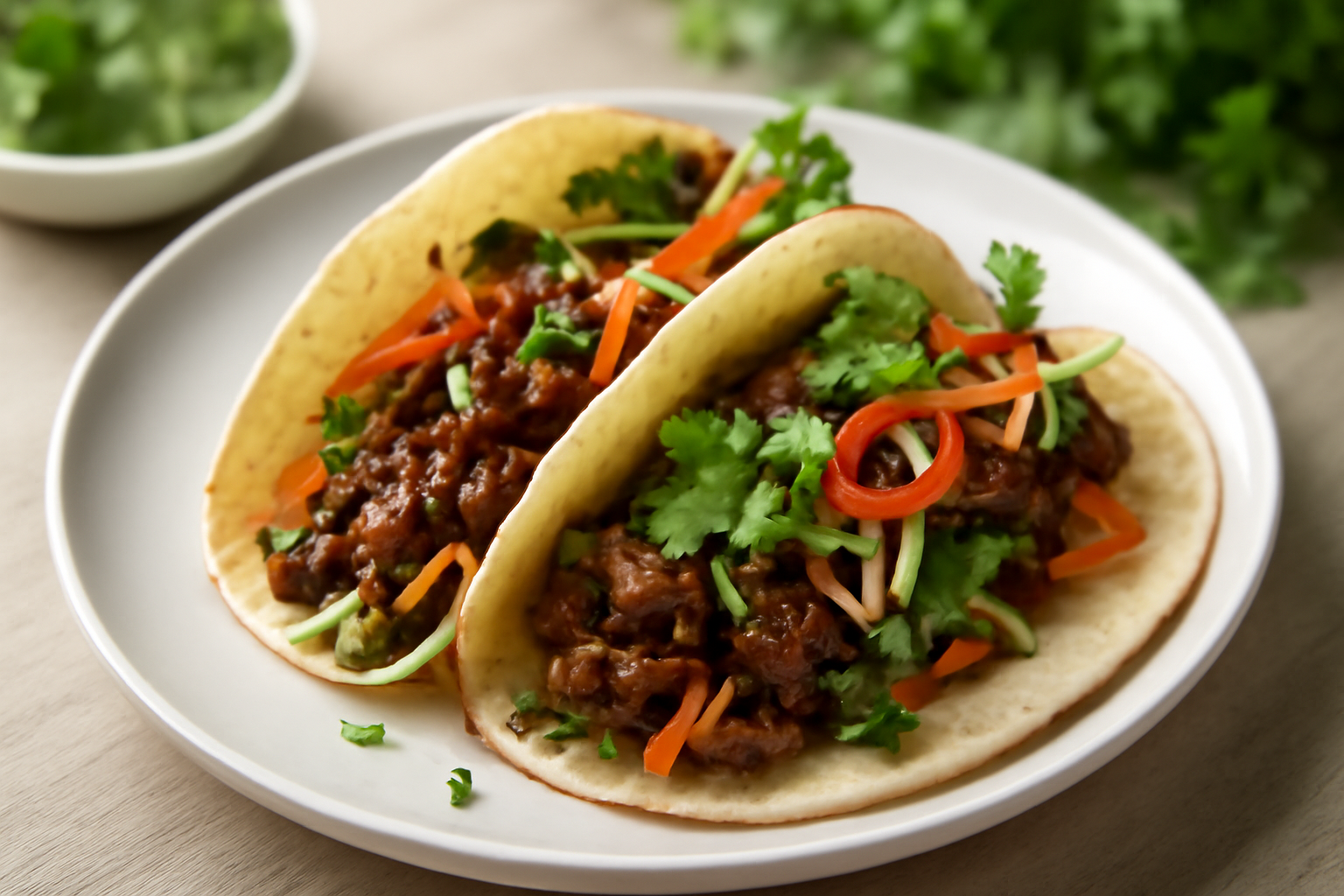 Tacos Vietnamiens au Boeuf Pho