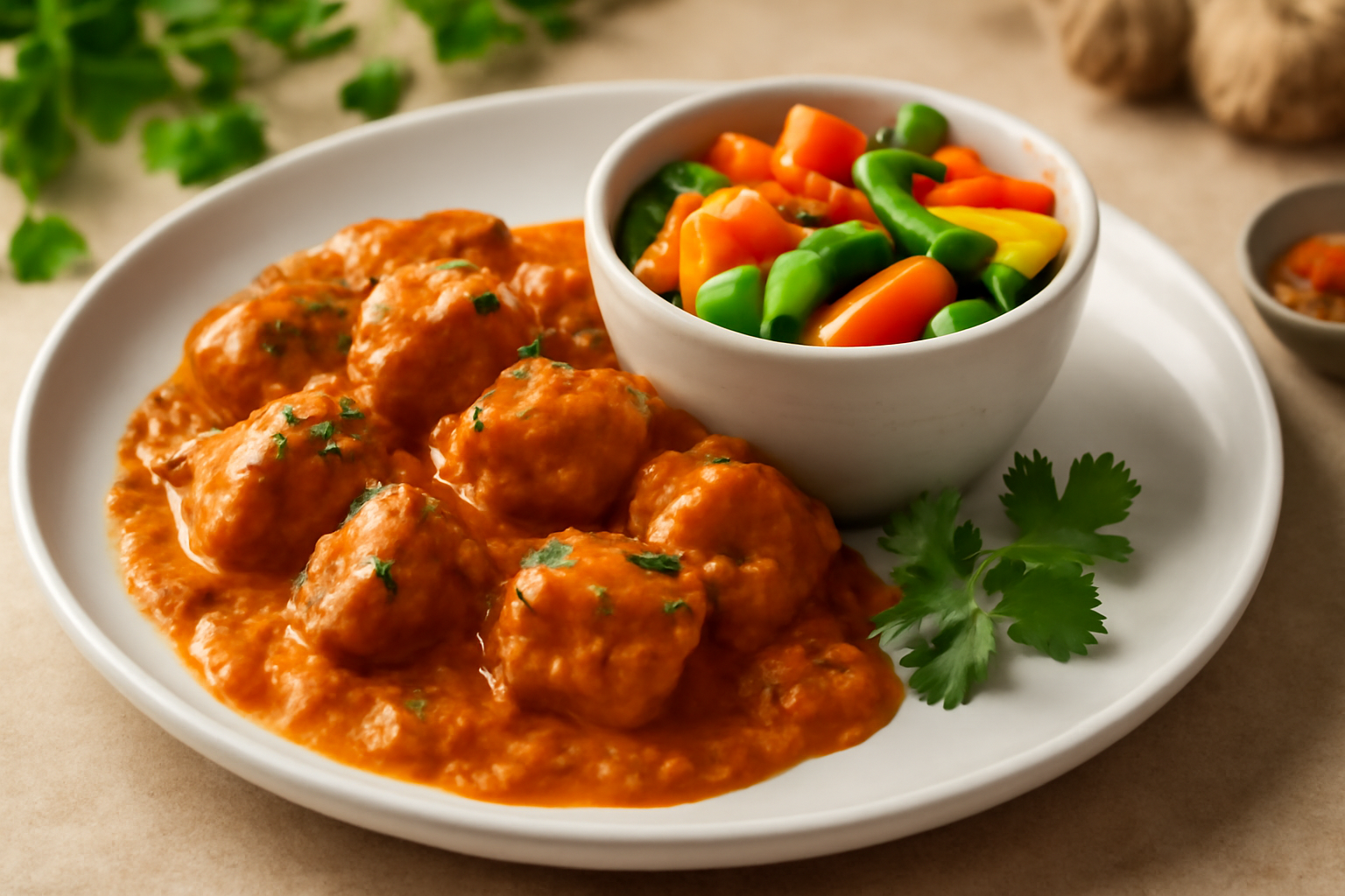 Poulet Tikka Masala avec Cocotte de Légumes Colorés