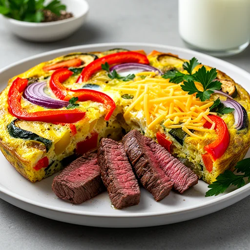 Steak & Roasted Vegetable Frittata finished dish