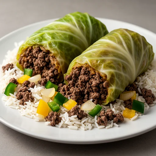 Creole Cabbage Rolls (Chou Farci Créole) finished dish