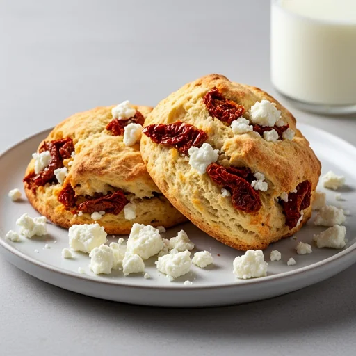 Sun-Dried Tomato & Feta Scones finished dish