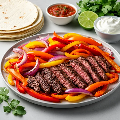 Zesty Sheet Pan Steak Fajitas finished dish