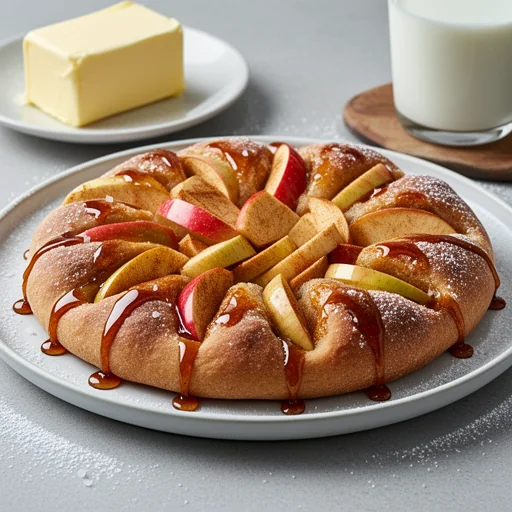 Spiced Apple & Maple Glaze Focaccia finished dish