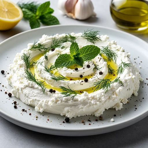 Whipped Feta & Herb Dip finished dish