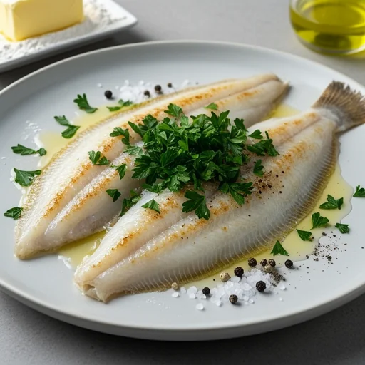 Sole Meunière finished dish