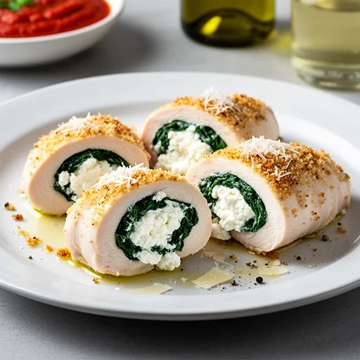 Chicken Involtini with Spinach and Ricotta finished dish