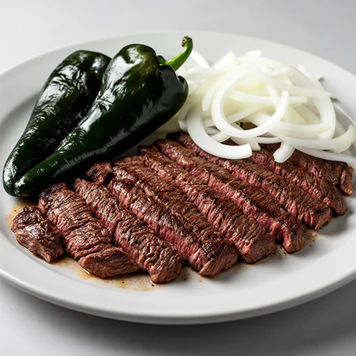 Filete a la Tampiqueña (Tampico-Style Steak Platter) finished dish