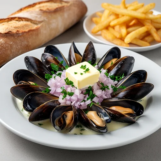 Moules Marinières finished dish