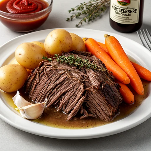 Slow Cooker Classic Pot Roast finished dish