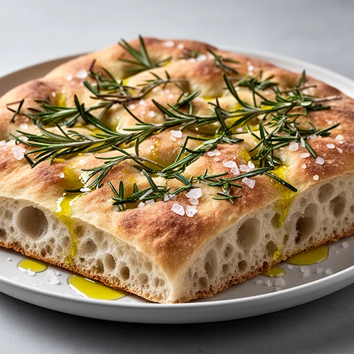 Rosemary & Sea Salt Sourdough Focaccia finished dish