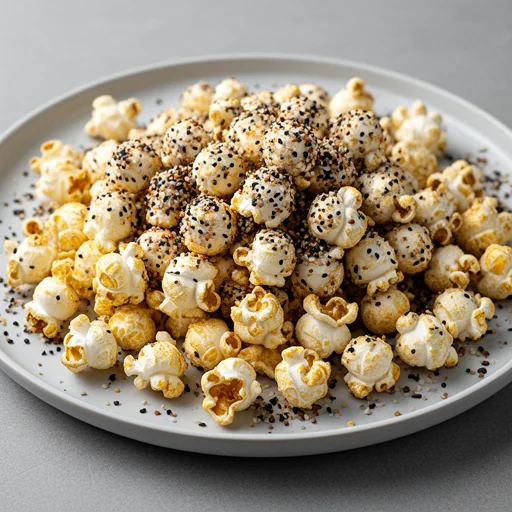 Everything Bagel Seasoned Popcorn finished dish