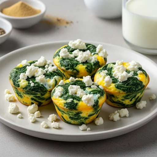 Spinach & Feta Egg Bites finished dish