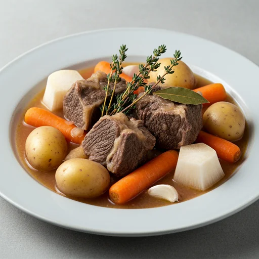 Navarin d'Agneau Printanier (Spring Lamb Stew) finished dish