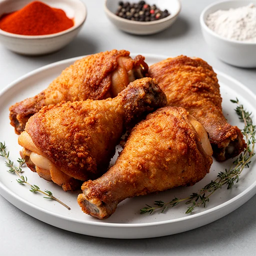 Sourdough Discard Crispy Fried Chicken finished dish